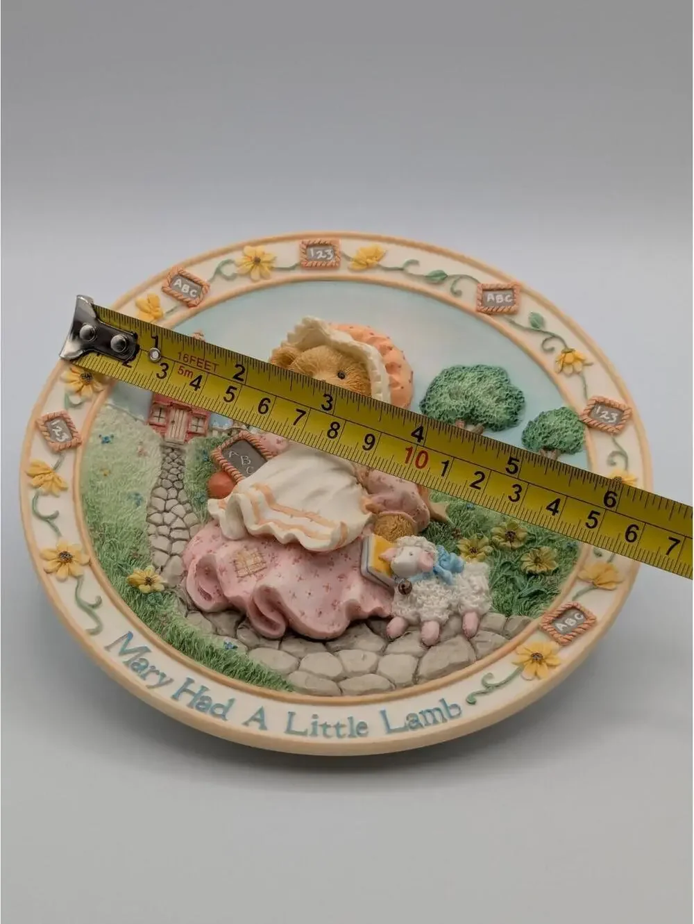 Cherished Teddies Mary Had a Little Lamb (128902) 1994, Nursery Rhyme Plate